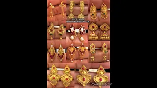 👆only 2 grams gold earrings designs/daily wear earrings/light weight earrings