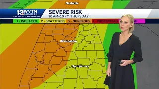 Severe weather forecast for Thursday