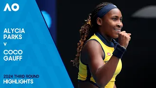 Alycia Parks v Coco Gauff Highlights | Australian Open 2024 Third Round