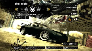 NFS Most Wanted 2005 - Mazda RX-7 Customization & Race