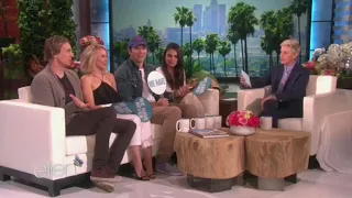 Mila Kunis, Ashton Kutcher, Kristen Bell and Dax Shepard on Ellen 2016