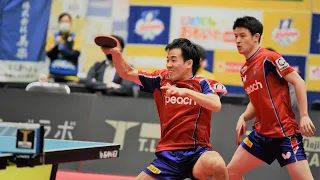 【卓球 Tリーグ公式】平野 友樹・有延 大夢vs英田 理志・パナギオティス ジオニス T 10-10 琉球アスティーダvsT.T彩たま