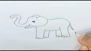 How to Draw Elephant 🐘 Step by Step @APDRAWING!! Как Нарисовать Слона