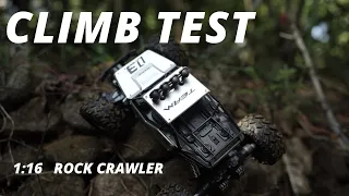 Rc rock crowler climb test | 1:16 scale 4x4