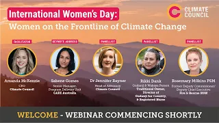 Webinar: International Women's Day - Women on the Frontline of Climate Change  Climate Council