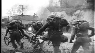 Marines and US seventh division recapture Seoul during Korean War, Seoul in Korea...HD Stock Footage