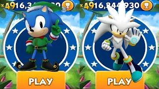 Sonic Dash - Elf Classic Sonic VS Silver Sonic _  Movie Sonic vs All Bosses Zazz Eggman