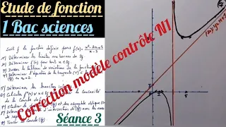 Etude de fonction. 1 bac sciences. séance 3. correction modèle contrôle N1