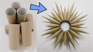 The Easiest Paper Star Ever / Recycling Decoration DIY / Toilet Paper Roll Art