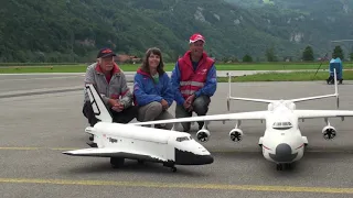 Hanging Buran Midair Shuttle Launch from Antonov AN225 RC Scale Model Airplane