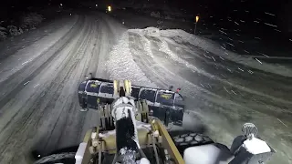 More and more snow to plow Caterpillar 972M XE Wheel Loader