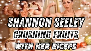 Shannon sheeley crushing Fruits with her Biceps | Fbb flex | muscular women with awesome biceps