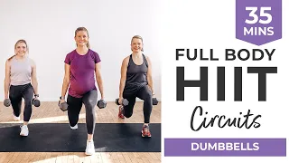 35-Minute Full Body HIIT Circuit Workout (Dumbbells)