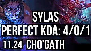 SYLAS vs CHO'GATH (TOP) | 4/0/1, Rank 9 Sylas | NA Challenger | 11.24