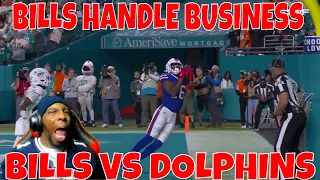 BILLS HOLD IN DOWN IN MIAMI  BILLS VS DOLPHINS HIGHLIGHTS REACTION