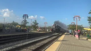 NKP 765 with the Joliet Rocket Steams through Tinley Park 9/16/18