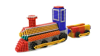 How to make train from neocube, Magnetic Balls DIY Magnetic Balls Satisfying Video | Rainbow Train 😜