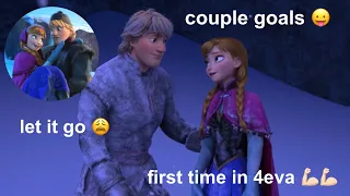 kristoff slowly fallin for anna in 4 mins 😙