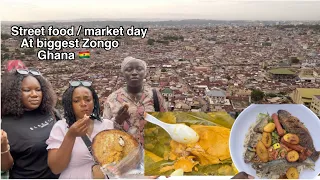 Market day in the biggest Muslim Community in Accra Ghana| Nima & Street food tour || West Africa