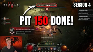 PIT 150 DONE! Support Barb & Shatter Sorc Blasting - Diablo 4 Season 4