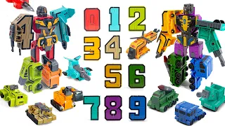 Transformers 0 1 2 3 4 5 6 7 8  9 Number Vehicles Robot Transform and Combine Robot Toys