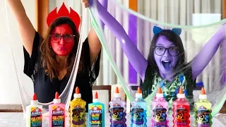 FAZENDO SLIME COM 3 CORES DE COLA GLITTER | Luluca