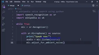 Wikipedia voice search using Python | Code Python