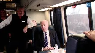 VP Biden Chat with Conductor on the Train