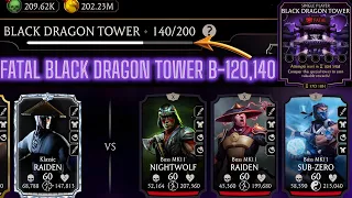 Fatal Black Dragon Tower Boss Battle 120 & 140 Fight + Reward MK Mobile | Modifier Hex & Arctic Wind