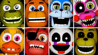 FNAF 1, 2, 3 Jumpscares but in Adventure Edition | UCN Mod