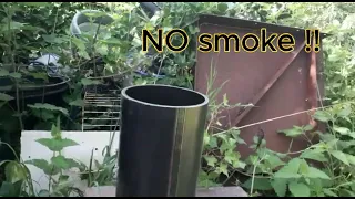Rocket stove first core test