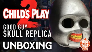 GOOD GUY, SKULL REPLICA - Child's Play 2 byTrick or Treat Studios. UNBOXING