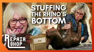 Tears of Laughter as Suzie Re-stuffs Rhino's Embarrassing Hole | The Repair Shop