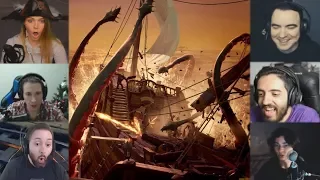 "Реакции Летсплейщиков" на Кракена из Sea of Thieves