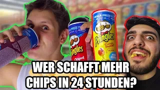 WER schafft mehr CHIPS in 24 STUNDEN?🤔🥔[Mit Bestrafung😁]