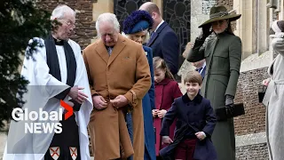 Royals attend 1st Christmas Day service after queen's death