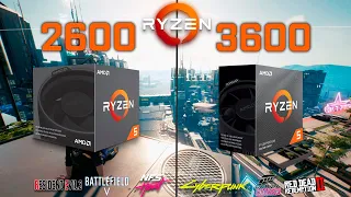Ryzen 5 2600 vs Ryzen 5 3600 Test in 10 Games (2021)