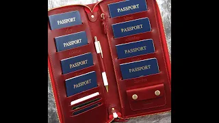 Family passport holder zipper 8 Travel wallet Multiple passport holder 6 family passport wallet 4 5