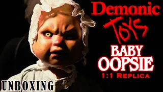 Full Moon Horror DEMONIC TOYS Baby Oopsie Talking 1:1 Replica UNBOXING!