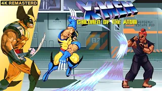 X-Men: Children of the Atom Wolverine Longplay (Arcade) [4K/Remastered/60FPS]