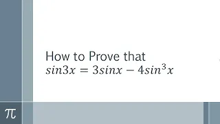 How to Prove sin3x=3sinx 4sin^3x - Step by Step Tutorial