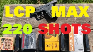 Reliable? We give the Ruger LCP Max 380 ACP a 220 round torture test!