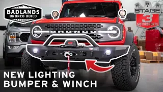Bronco Badlands Build [ Part 2 ] Warn Epic Bumper / 10,000lb Winch / Rigid LED Lights