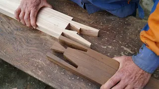 Awesome Techniques Of Carpenter, Wood Structure Connectors, Woodworking Joints Skills