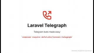 Работа Telegram Bot на Laravel с использованием DefStudio Telegraph