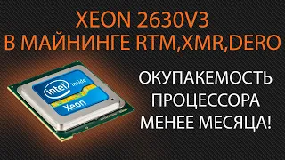 Intel Xeon E5 2630 V3 в майнинге raptoreum, monero, dero. Доходность, окупаемость