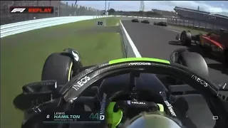 Sergio Perez and Lewis Hamilton Crash AT First Lap Japanese GP