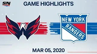 NHL Highlights | Capitals vs. Rangers - Mar. 05, 2020