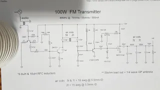 100w FM Transmitter schematic diagram