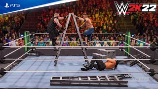 WWE 2K22 John Cena, vs Roman Reigns, vs Kevin Owens | TLC Match WWE Championship | PS5 4K60 HDR